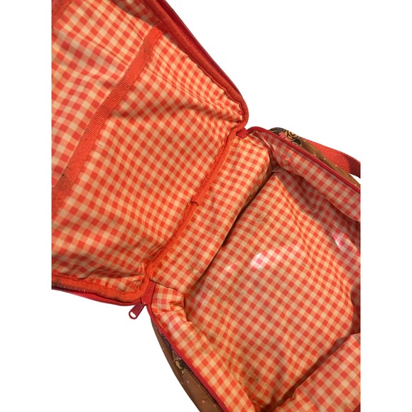 Matilda Jane Girls Floral Quilted Lunch Box Bag Pink Bow Gingham Lining - Picture 7 of 7